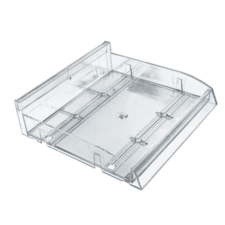 Azar Displays Modular Adjustable Divider Bin Tray (Clear) 12" Wide, PK2 225820